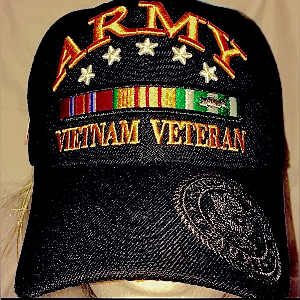 Embroidered Army Vietnam veteran adult unisex cap
